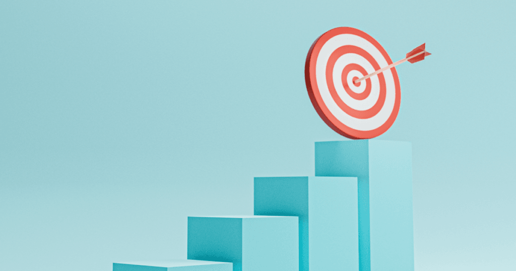 a target sitting at the top of a staircase - influencer marketing