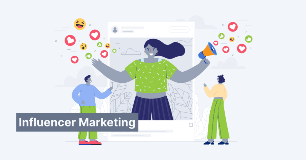 illustration of influencer marketing