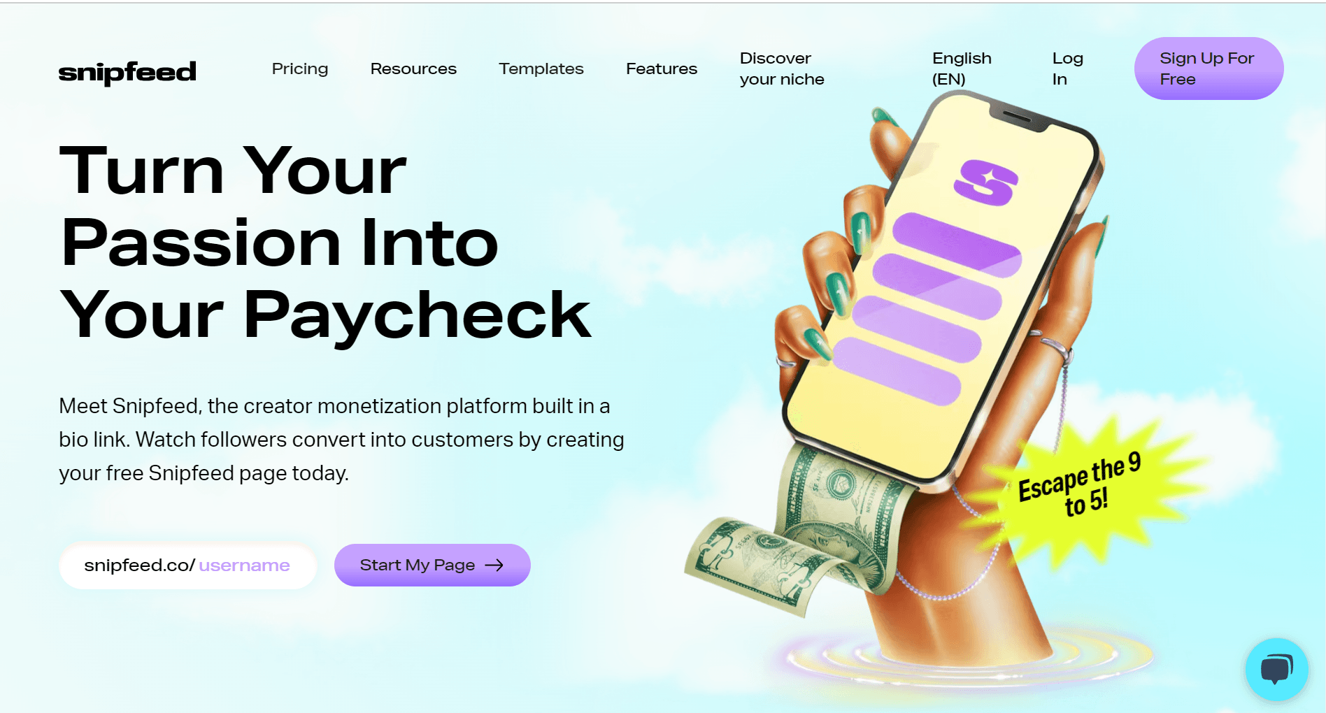 Snipfeed - turn your passion into your paycheck