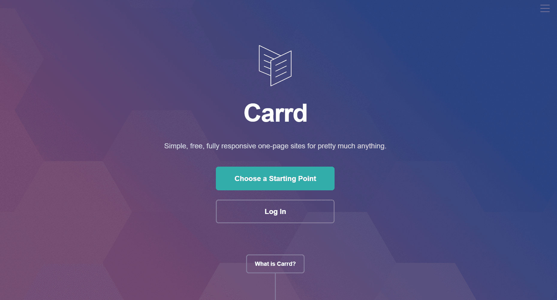 Carrd - simple, free, fully responsive, one-page sites for pretty much anything.